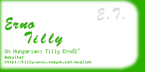 erno tilly business card